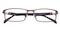 Evan Brown Rectangle Titanium Eyeglasses