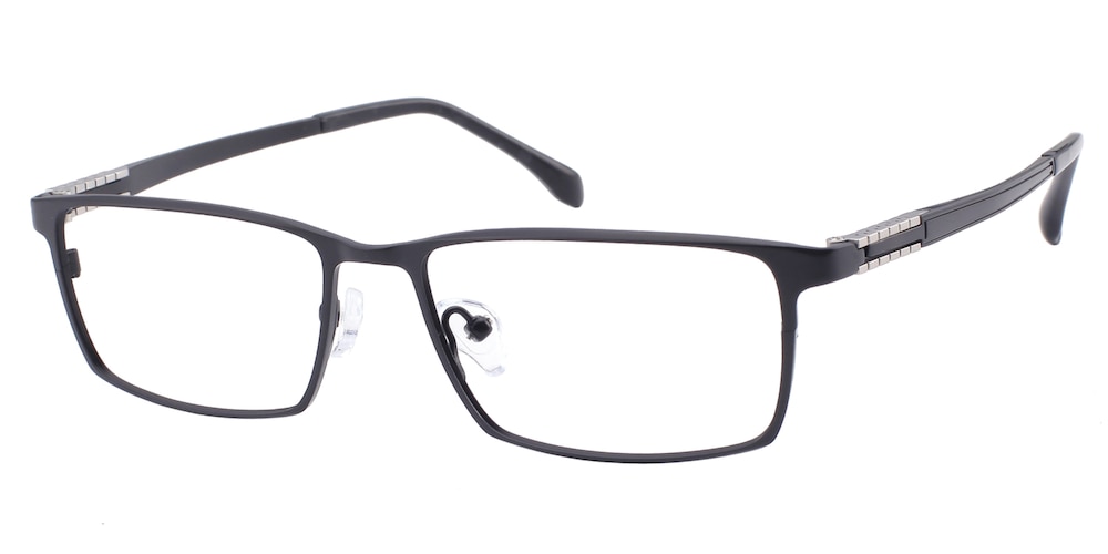 Norwood Black Rectangle Titanium Eyeglasses