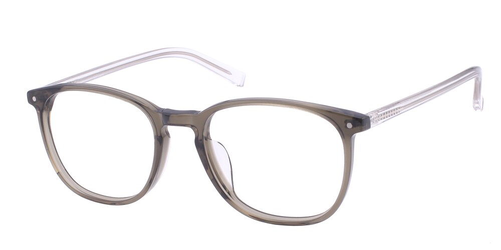 Baltimore Gray/Crystal Classic Wayframe Acetate Eyeglasses
