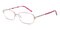 Adela Pink Oval Metal Eyeglasses
