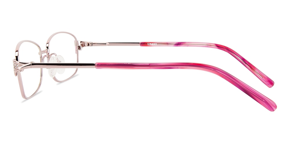 Adela Pink Oval Metal Eyeglasses