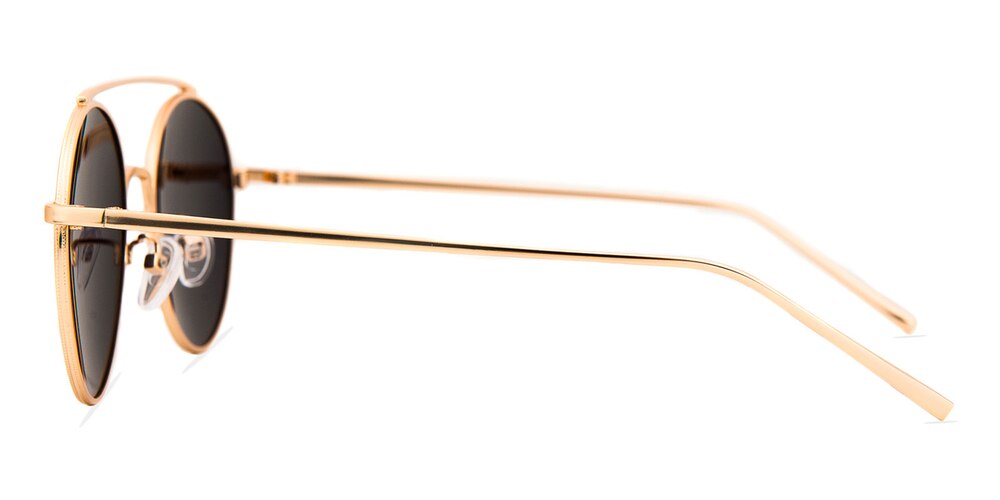 Channing Golden Aviator Metal Sunglasses