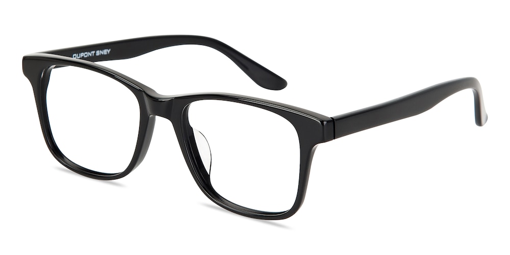 York Black Classic Wayframe Acetate Eyeglasses