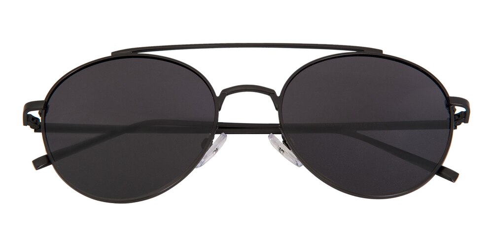 Channing Black Aviator Metal Sunglasses