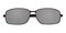 Berton Black(Silver mirror-coating ) Rectangle Metal Sunglasses