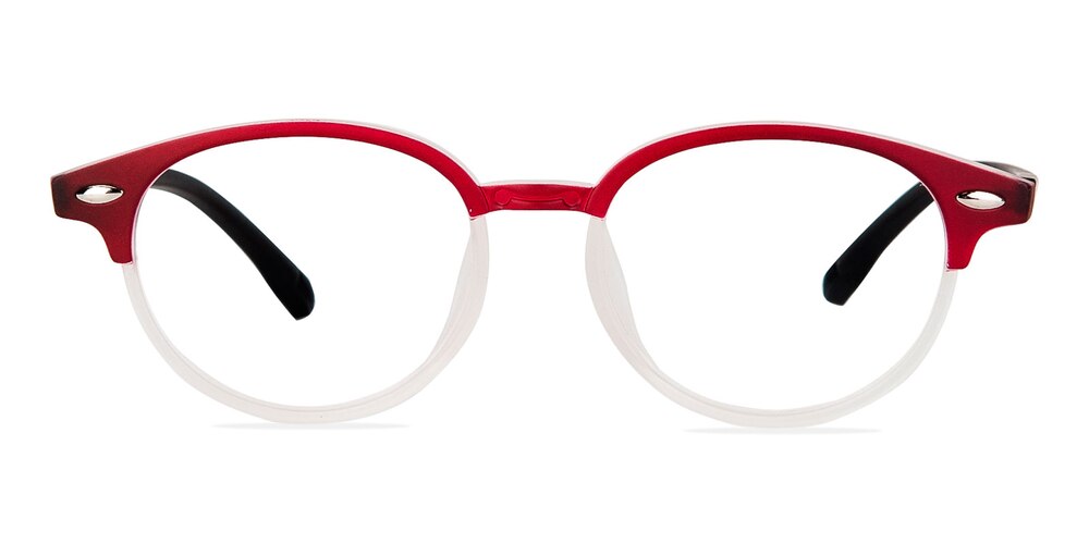 Neill Red/Crystal Round TR90 Eyeglasses
