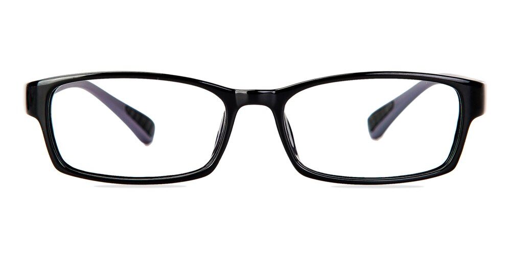 Annapolis Black/Purple Rectangle Plastic Eyeglasses