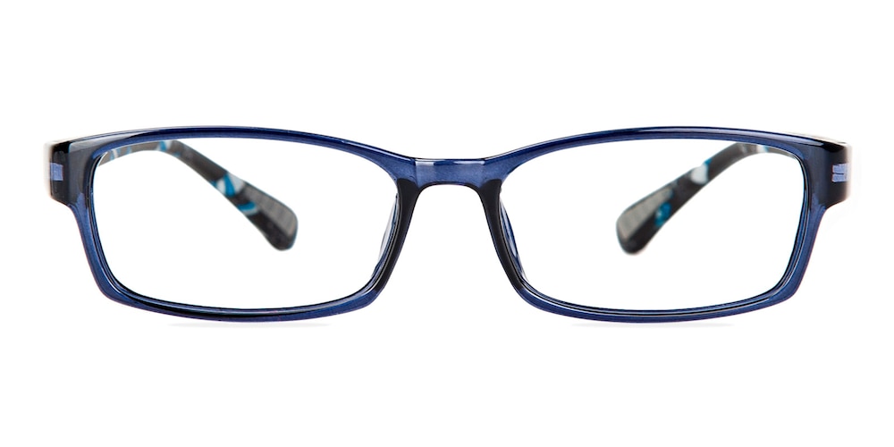 Annapolis Black/Blue pattern Rectangle Plastic Eyeglasses