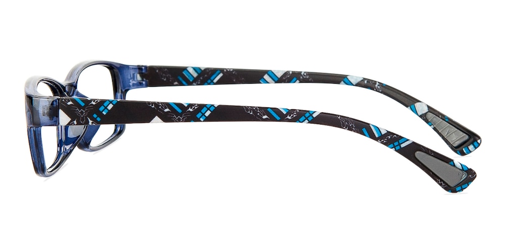 Annapolis Black/Blue pattern Rectangle Plastic Eyeglasses