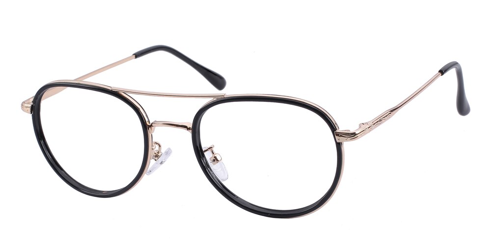 Perret Black/Golden Aviator TR90 Eyeglasses