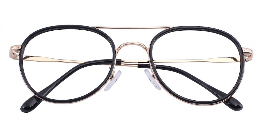Perret Black/Golden Aviator TR90 Eyeglasses