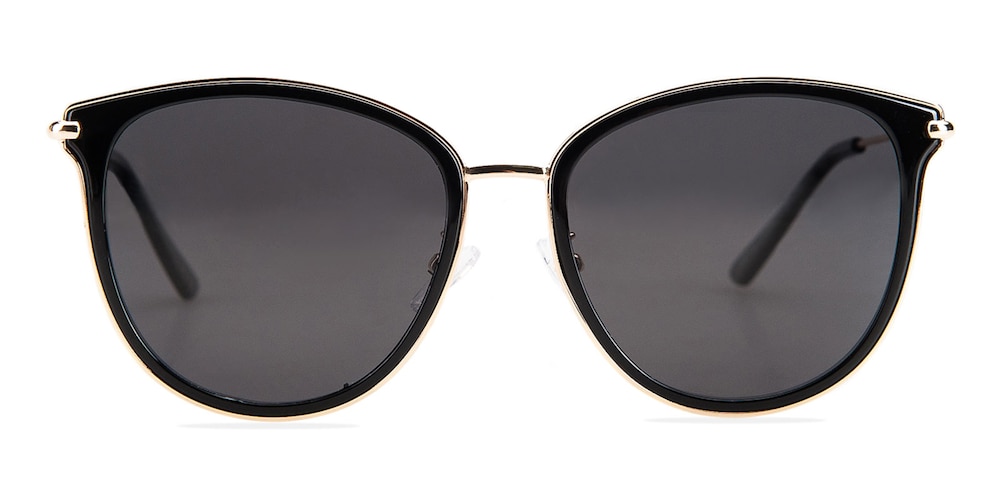 Amanda Black Cat Eye Plastic Sunglasses