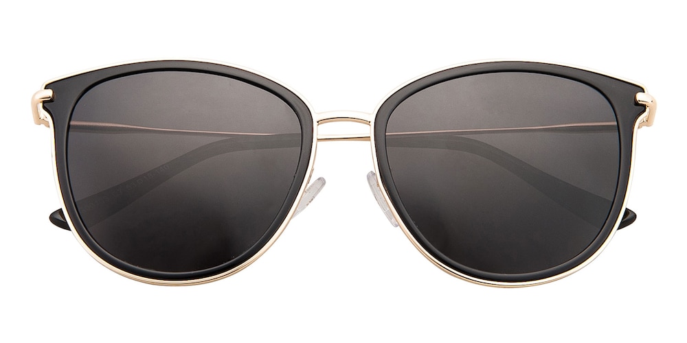 Amanda Black Cat Eye Plastic Sunglasses