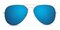 Waukegan Silver (Blue mirror-coating) Aviator Metal Sunglasses