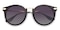 Edith Black Round Plastic Sunglasses