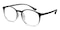 Cumber Black/Crystal Round TR90 Eyeglasses