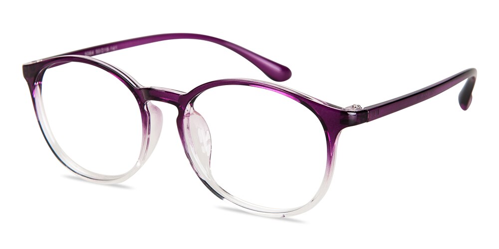 Cumber Purple/Crystal Round TR90 Eyeglasses