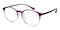 Cumber Purple/Crystal Round TR90 Eyeglasses