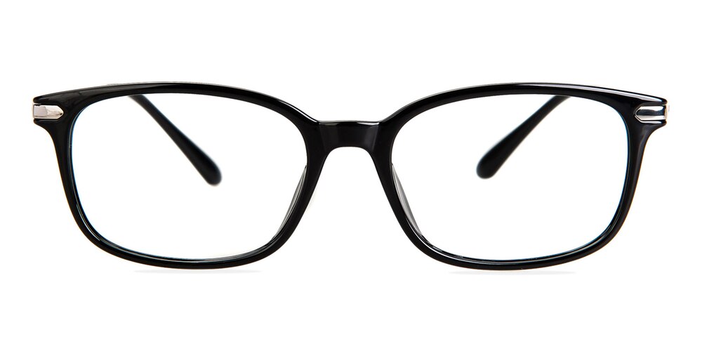 Gerald Black Rectangle TR90 Eyeglasses
