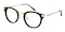 AnnArbor Black Oval Acetate Eyeglasses