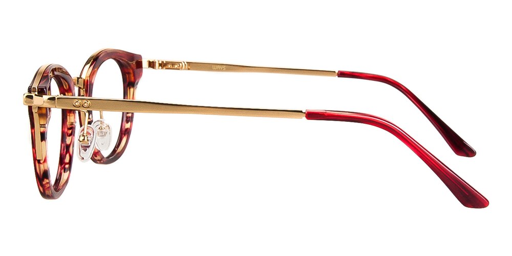 AnnArbor Red Oval Acetate Eyeglasses