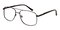 Claude Black Aviator Metal Eyeglasses