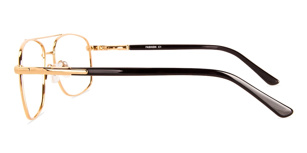 Claude Golden Aviator Metal Eyeglasses