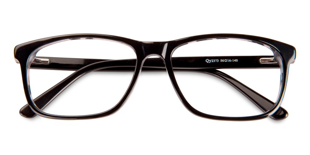 Mount Black/Tortoise Rectangle Acetate Eyeglasses