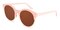 Gwendolyn Pink Round Metal Sunglasses