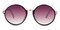 Ina Purple Round Plastic Sunglasses