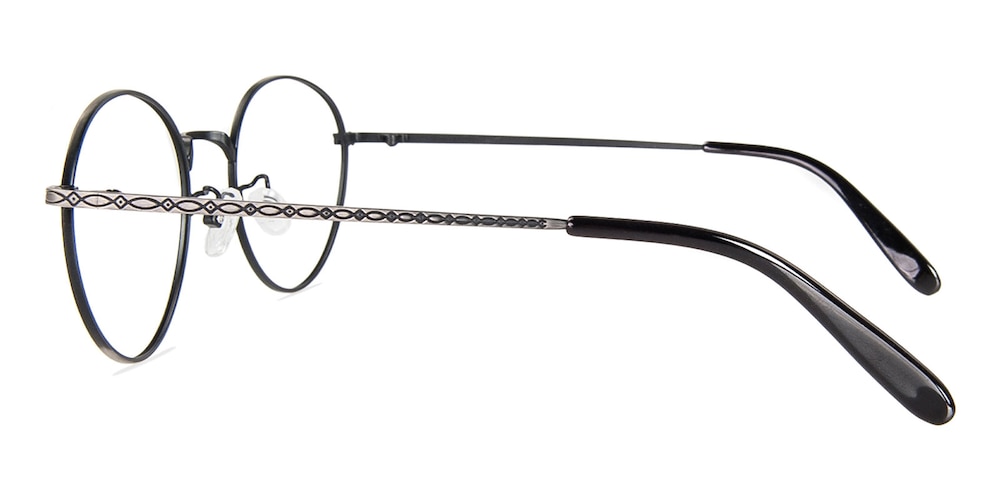 Vannes Gunmetal Round Metal Eyeglasses