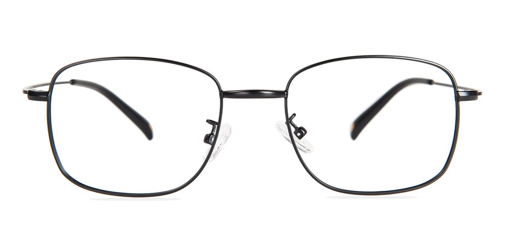 Clyde Black Rectangle Metal Eyeglasses