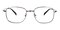 Clyde Gunmetal Rectangle Metal Eyeglasses