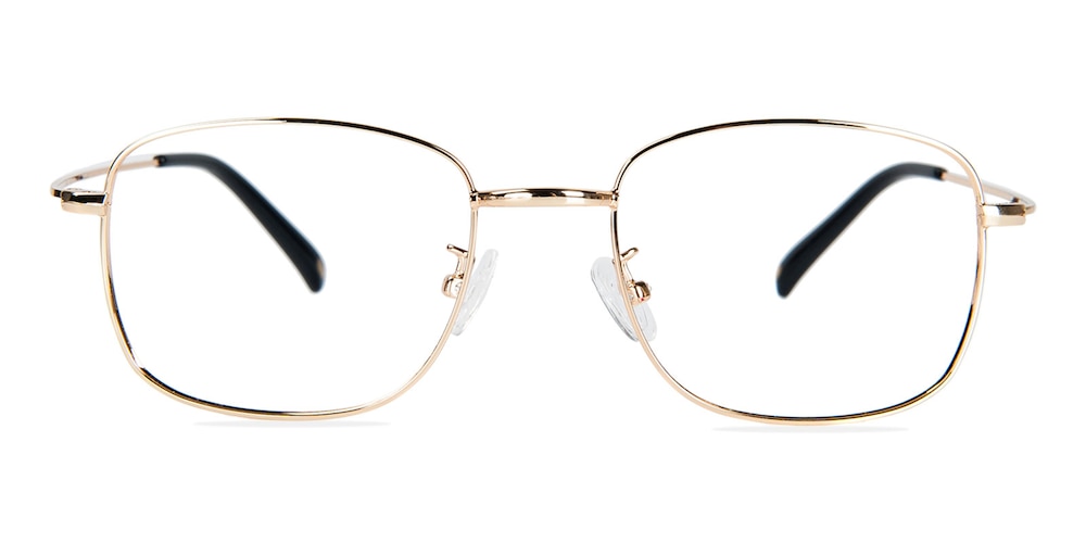 Clyde Golden Rectangle Metal Eyeglasses
