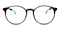 Saumur Black/Blue Round TR90 Eyeglasses