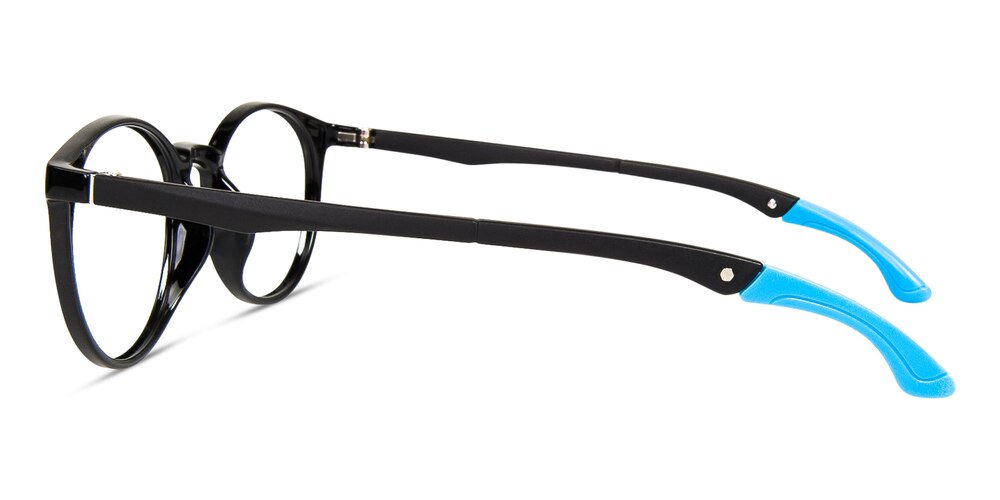Saumur Black/Blue Round TR90 Eyeglasses