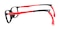 Laval Black/Red Rectangle TR90 Eyeglasses