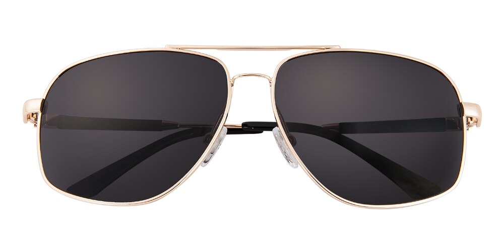 Henry Golden Aviator Metal Sunglasses