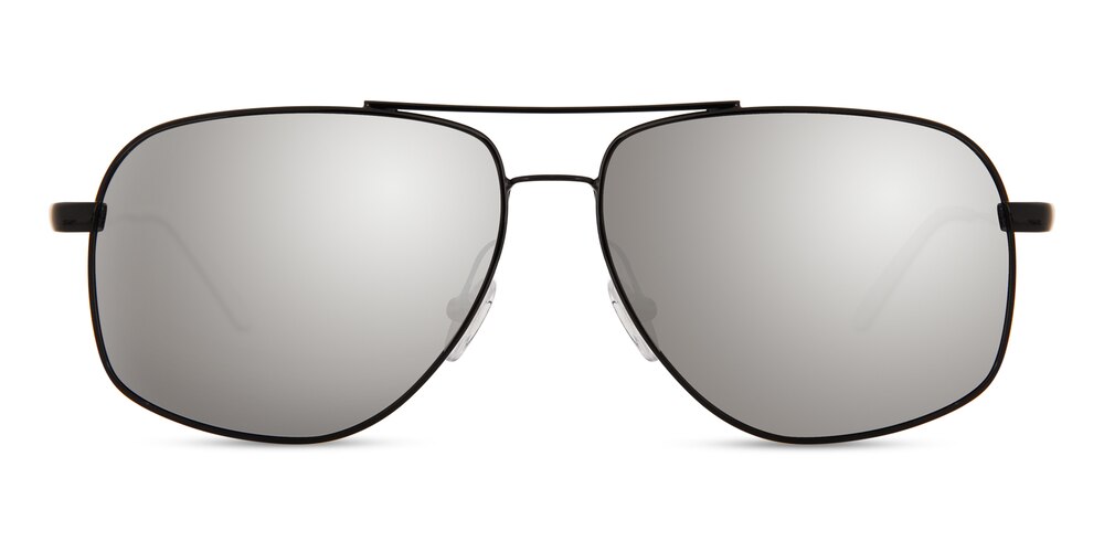 Henry Black(Silver mirror-coating) Aviator Metal Sunglasses