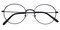 Lubbock Black Round Metal Eyeglasses