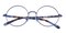 Brunswick Blue Round Metal Eyeglasses