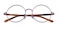 Brunswick Brown Round Metal Eyeglasses