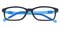 Kai Blue Rectangle Silica-gel Eyeglasses