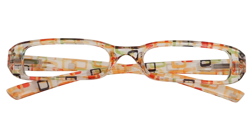 Clara Floral Rectangle Plastic Eyeglasses