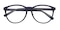 Coolidge Blue Round Plastic Eyeglasses