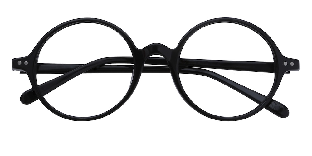 Capricorn Black Round Acetate Eyeglasses
