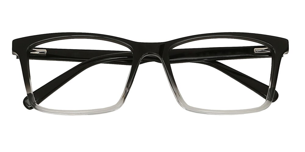 Desan Black/Crystal Rectangle Acetate Eyeglasses