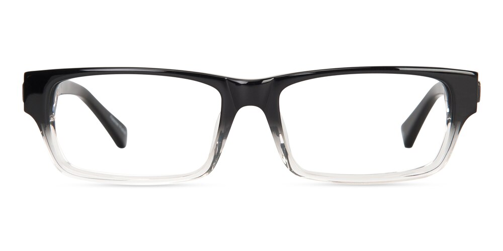 Bennett Black/Crystal Rectangle Acetate Eyeglasses