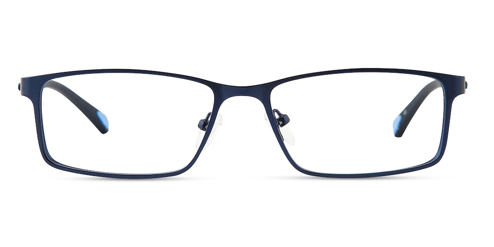 Bob Blue Rectangle Metal Eyeglasses