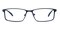 Bob Blue Rectangle Metal Eyeglasses